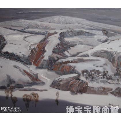 谢峰 喜鹊沟的严冬 类别: 风景油画X